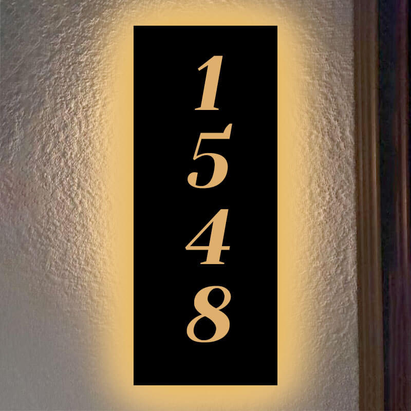 LED house numbers look stunning at night back lit with LEDs