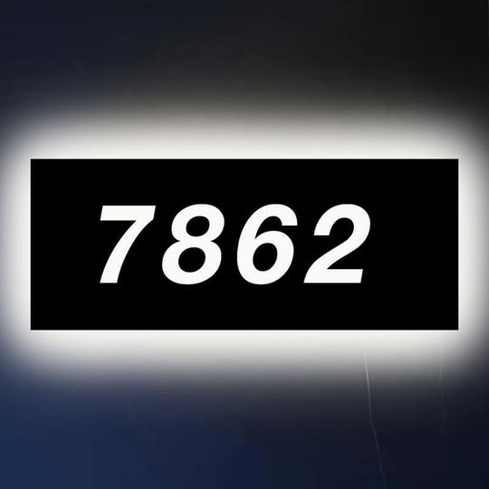 LED illuminated house number sign Solar Address Numbers