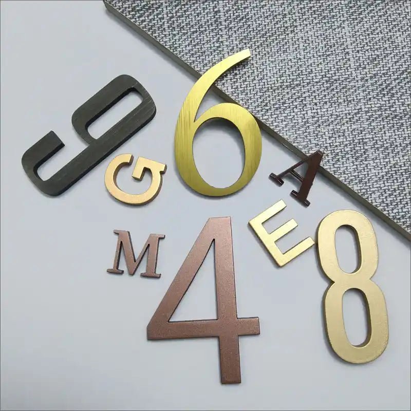 metal house number signs