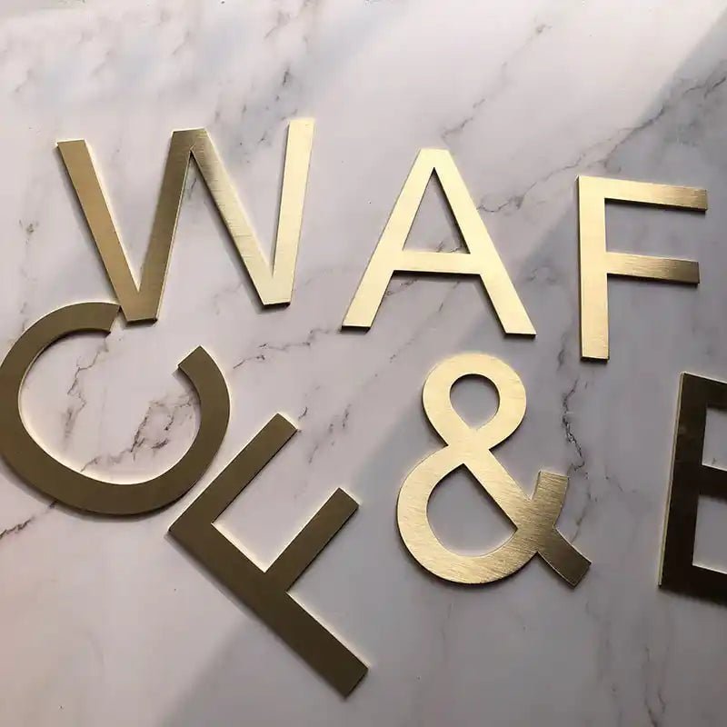 custom metal address signs