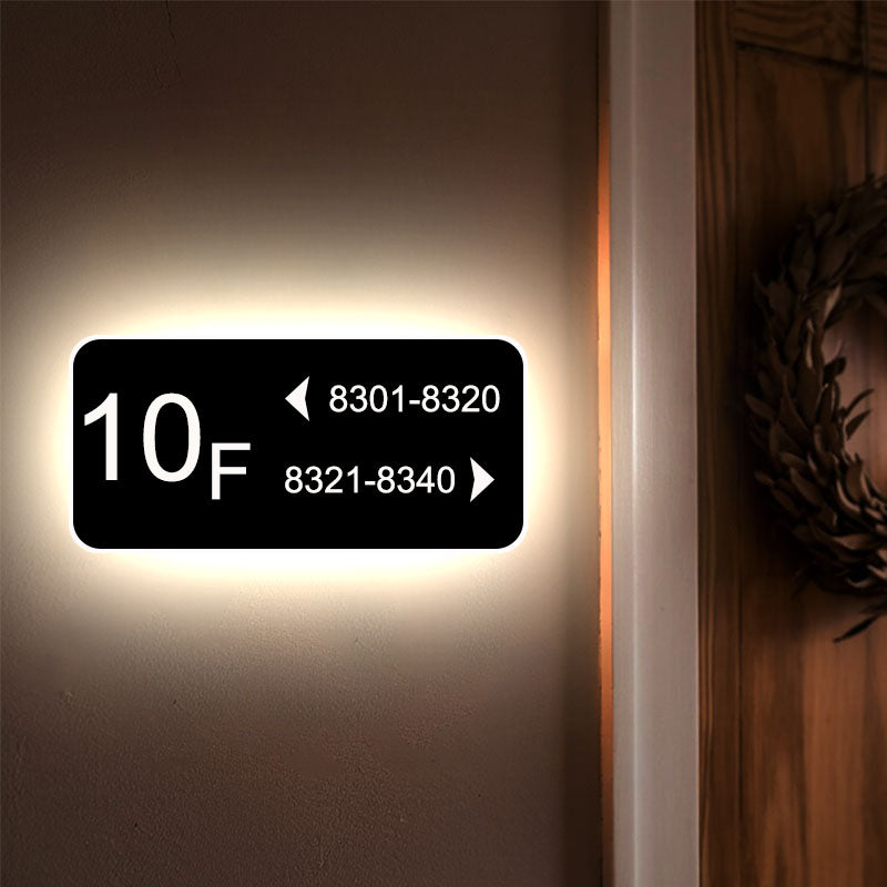 Laser cut Metal Address signs LED House Number Sign Lighted Address Signs
