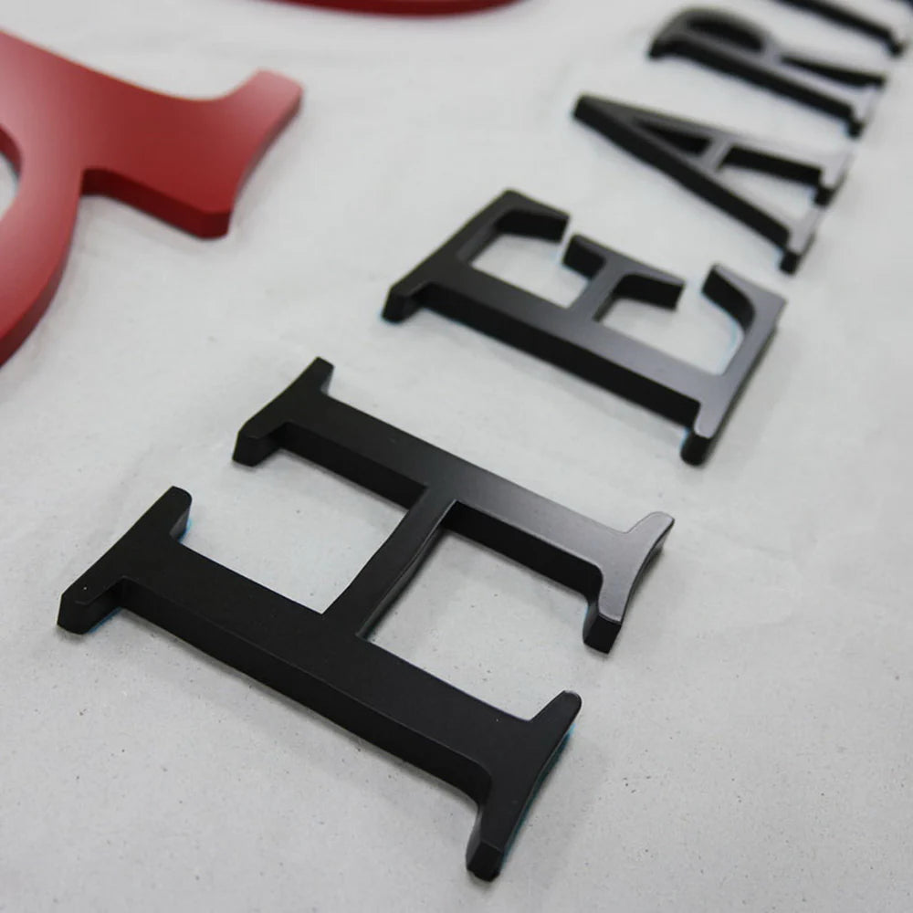 Laser cut stainless steel letters for building signs outdoor