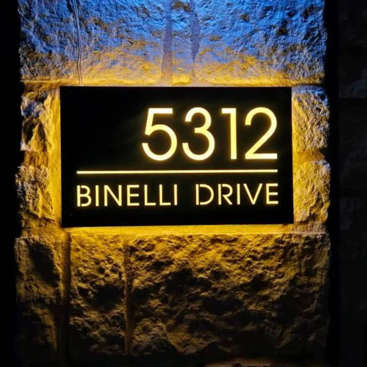 Led Number Signange Custom Solar House Numbers & Lighted Address Signs – LitHouseNumberSigns