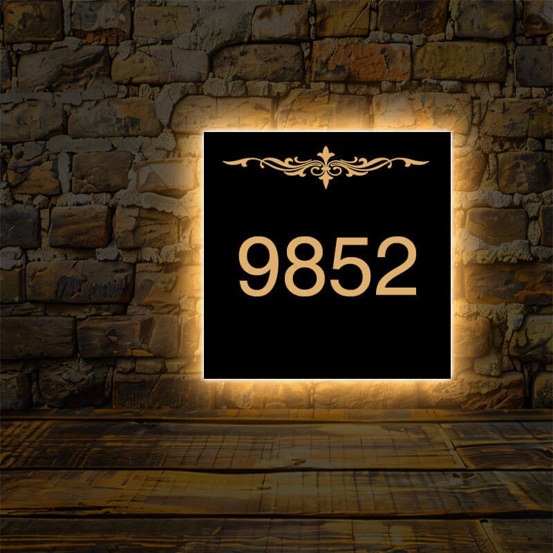 Led backlit modern house numbers Online illuminated signs Shopping Store Decorative LED Light Up Numbers