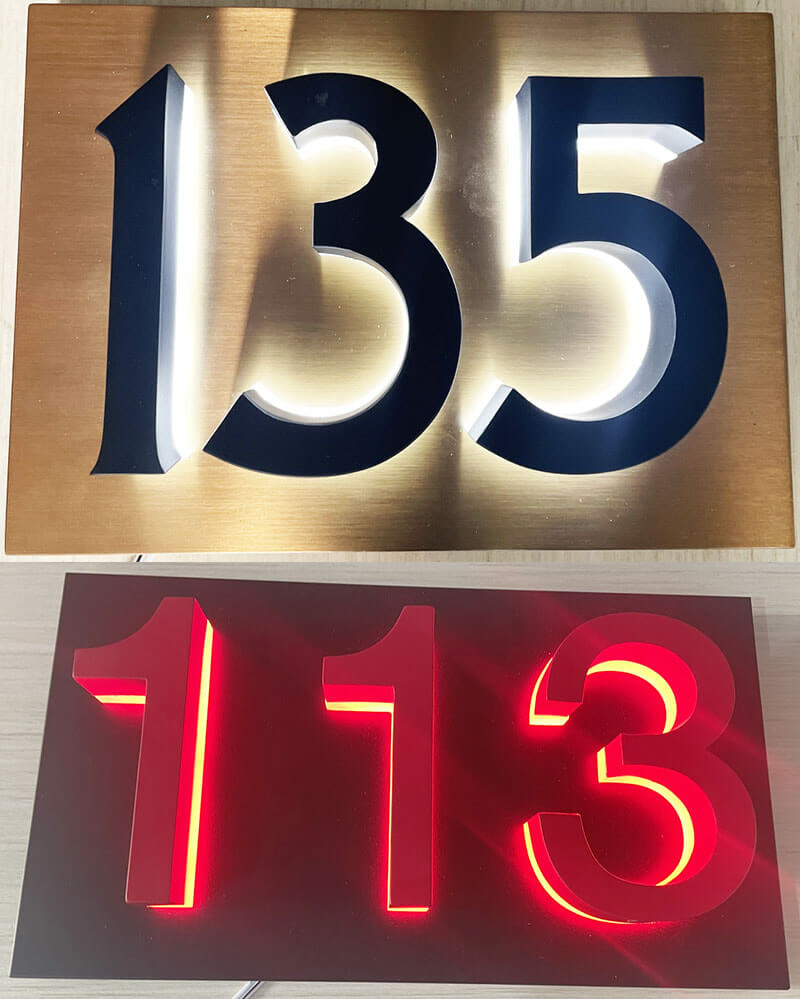 Double Lit House Numbers - Solar Illuminated Address Signs ...