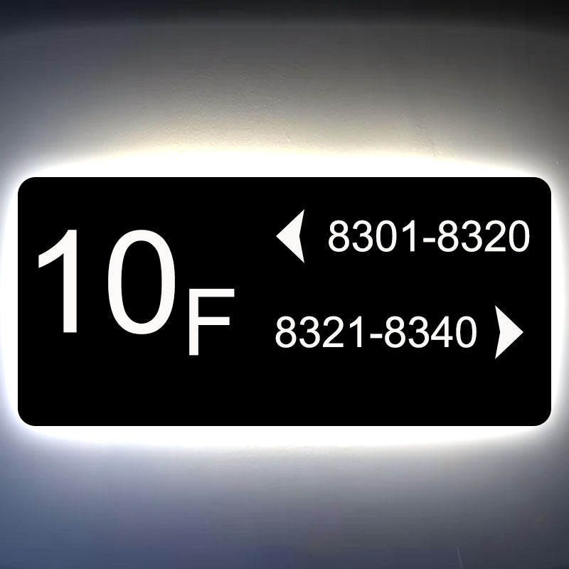 Lighted House Number Plaque Led Light up Horizontal Outdoor LED Backlit House Number Laser Cut Address Signs