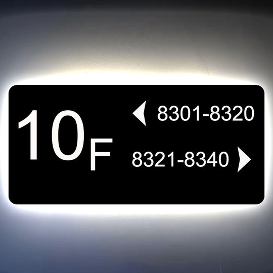 Lighted House Number Plaque Led Light up Horizontal Outdoor LED Backlit House Number Laser Cut Address Signs