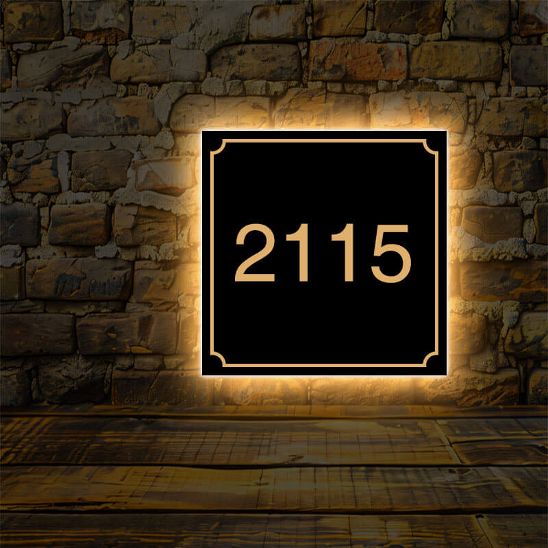 Lighted House Number Signs House Numbers for Outside Light up Illuminated house signs latest LED technology
