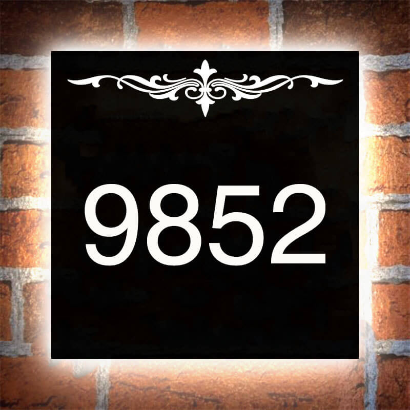 Lighted House Numbers Address Outdoor Sign Plaque online shopping backlight on house numbers