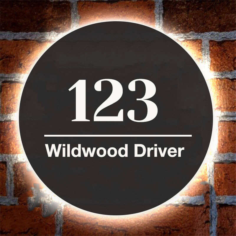 Lighted House Numbers Lighted Address Plaques & Signs You'll Love Our LED custom address plaques are crafted using premium aluminum 