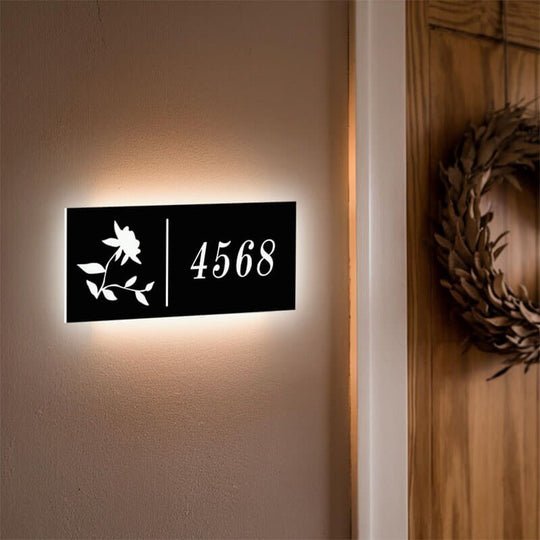 Lighted address numbers outdoor Lighted Home Address Signs
