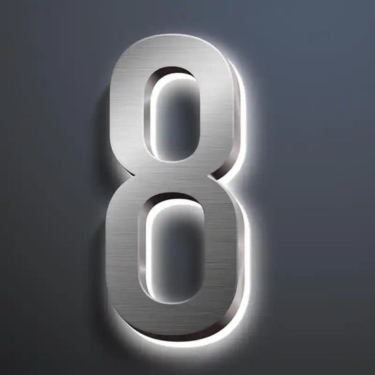 Backlit house numbers