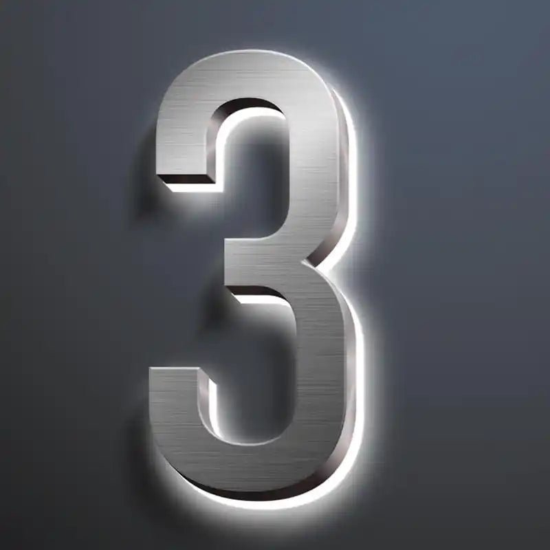 illuminated house numbers solar lighted house numbers