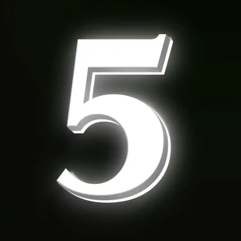 backlit house numbers solar
