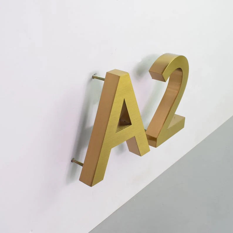 Metal building directory signs outdoor laser cut stainless