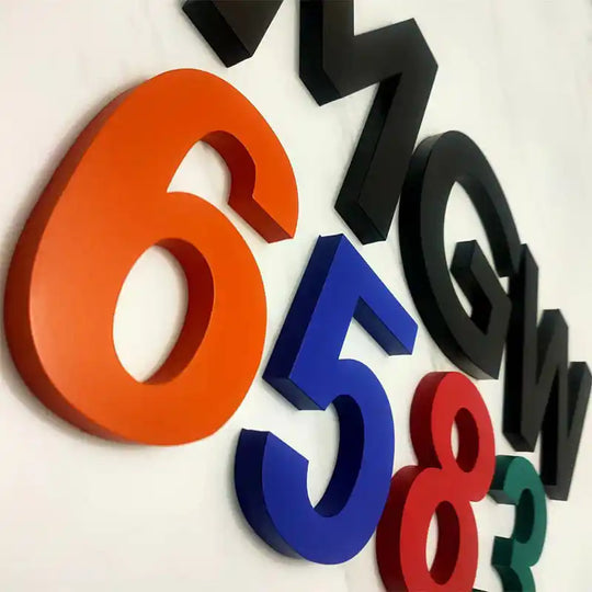 Metal wayfinding plaques for hospitals laser cut