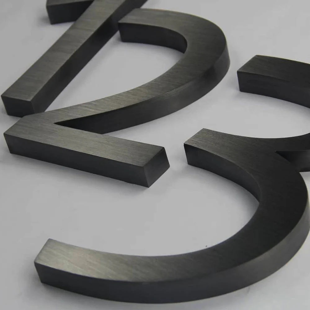 Metal building signs with company name laser cut stainless steel