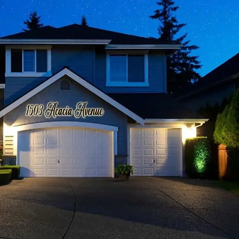 Modern LED house numbers with slim design and bright lighting