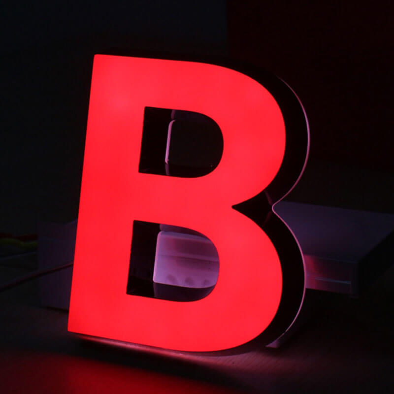Modern backlit house numbers light up address signs for gardens 