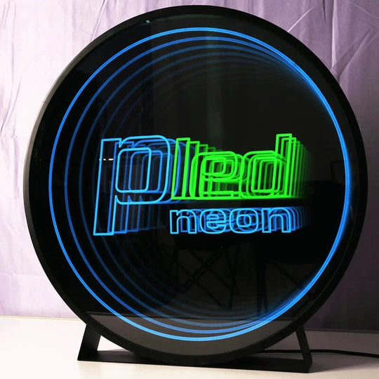 Personalized LED Infinity Mirror - Light Up Acrylic Name Plate, 3D Glowing Sign for Home Decor, Wedding, Man Cave, Special Gift