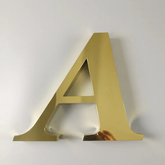Personalized metal business signs for storefronts laser etched