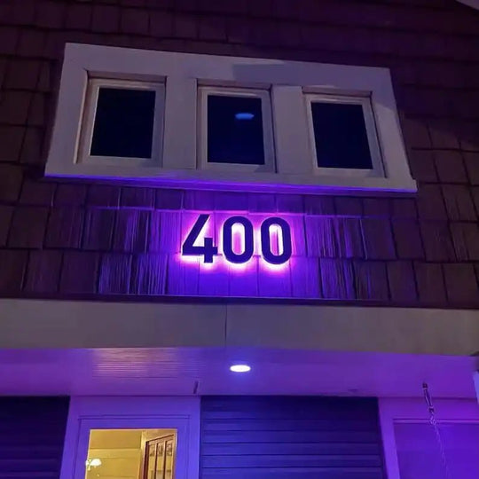 Lighted address plaque