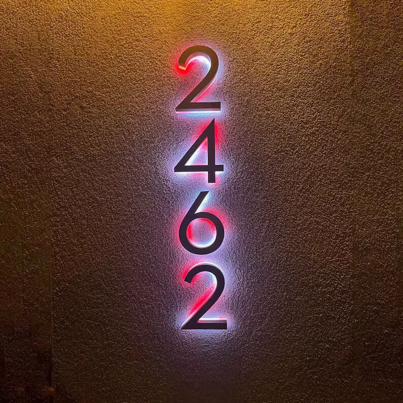 Modern house numbers