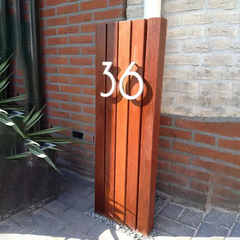 metal address sign for house