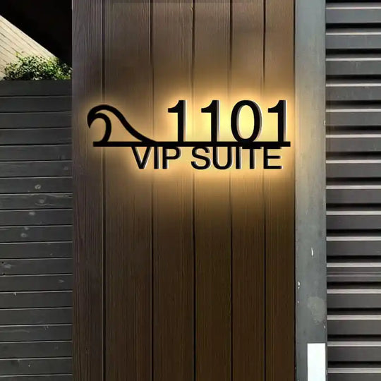 Safe LED Address Numbers – Non-Slip Matte Black Finish