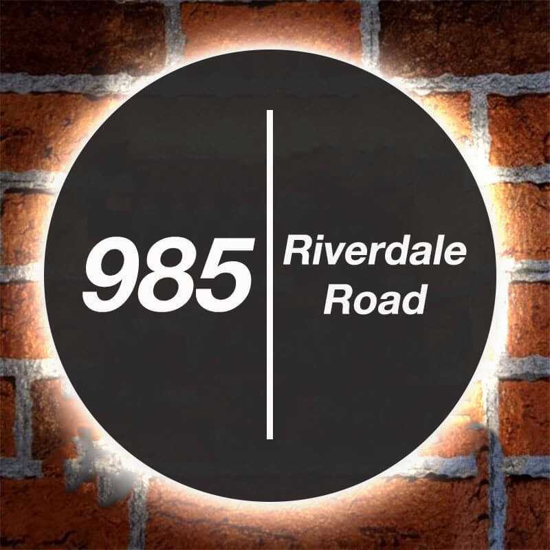 Solar Lighted Address Plaque Custom Address Plaque Address Sign Illuminated Number Lighted Address Signs