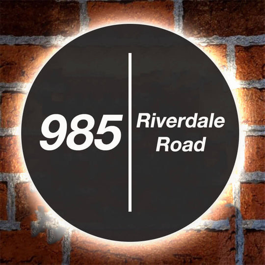 Solar Lighted Address Plaque Custom Address Plaque Address Sign Illuminated Number Lighted Address Signs