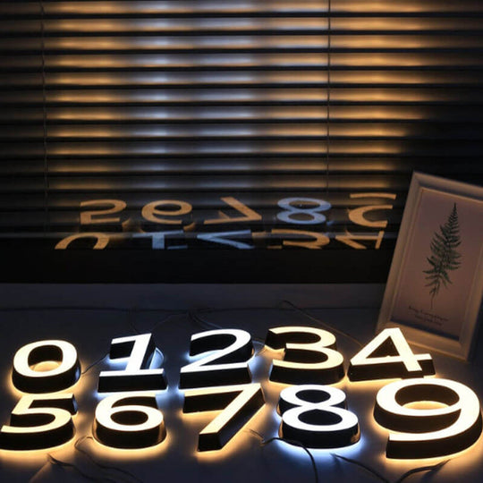 Solar Powered Address Numbers for Outdoor Homes