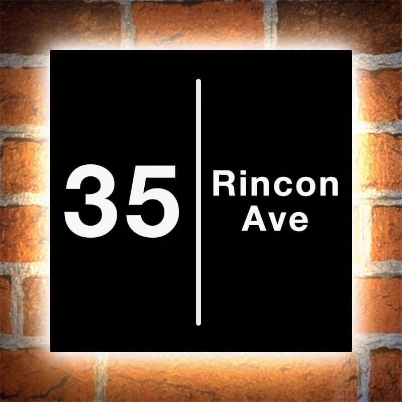 Solar Powered Door Number Light LED house numbers look stunning at night back lit with LED express shipping