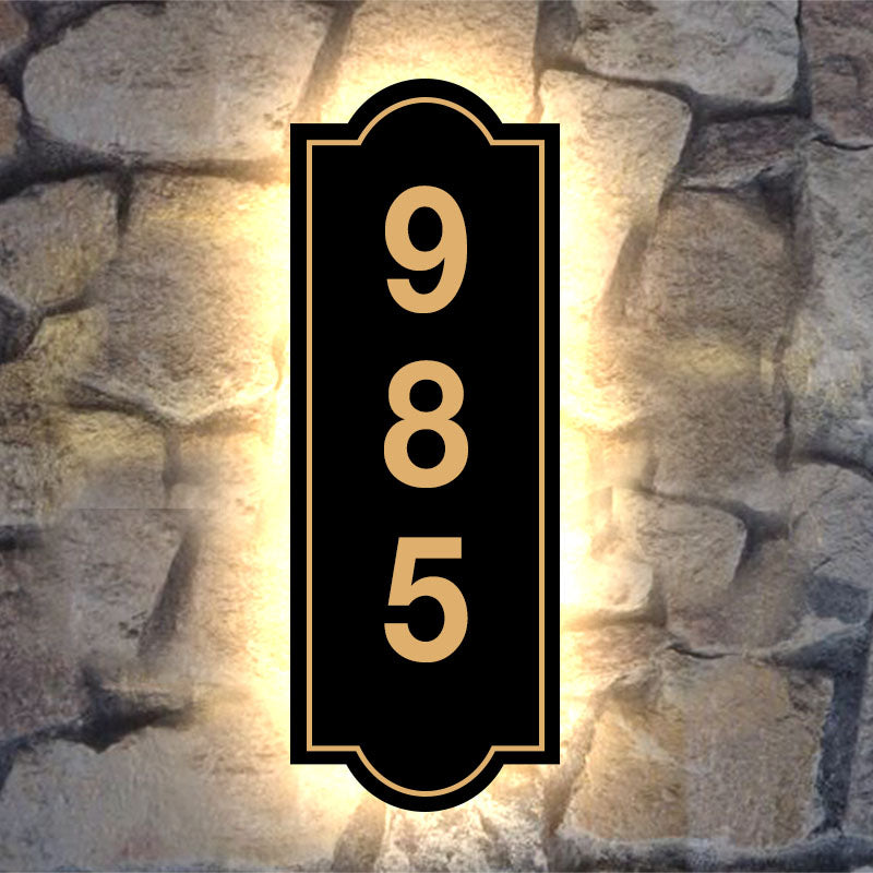 Solar Powered Lighted Address Sign LED Illuminated Address Signs custom Light box signs