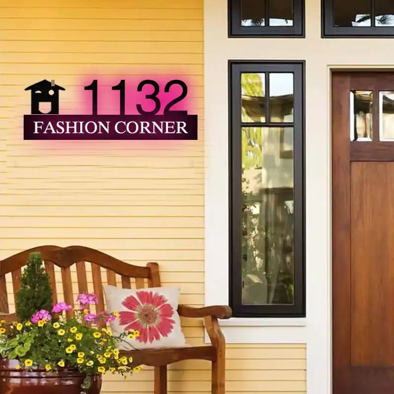 solar lights outdoor for house numbers Energy star rated backlit house numbers for eco-friendly homes