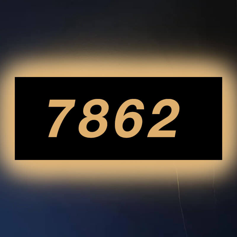 Solar illuminated address plaque Lighted Address Signs For Houses