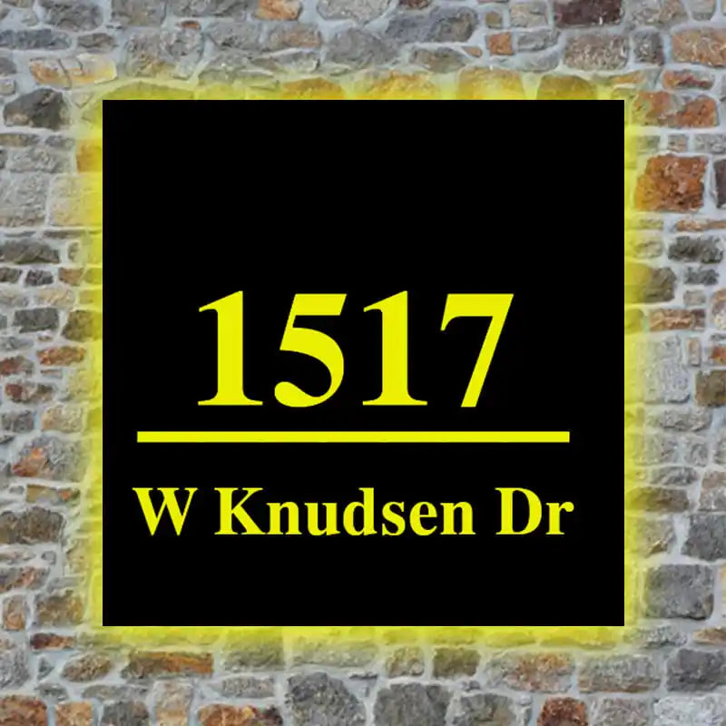 post light address sign