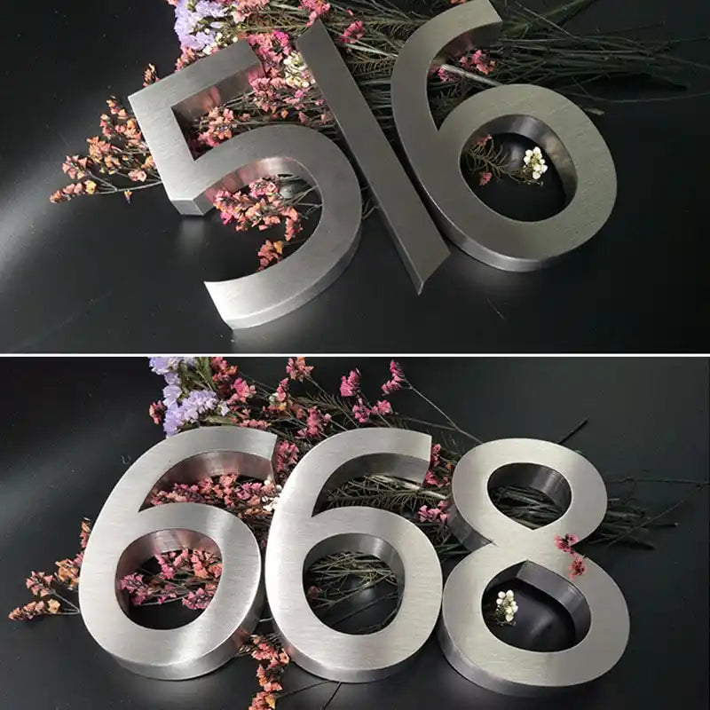 Stainless steel office door signs custom laser engraved