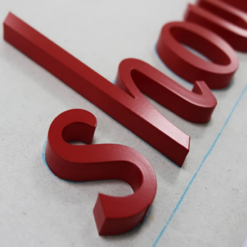 Stainless steel 3D wall letters for business custom laser cut