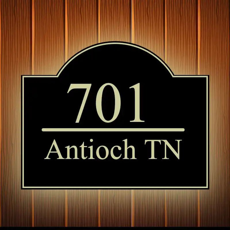 lighted house number plaque Modern illuminated house numbers with touch controls
