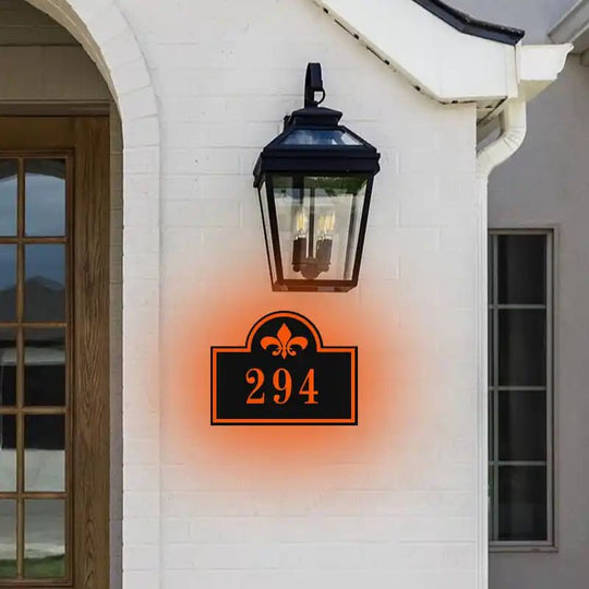 Lit address sign