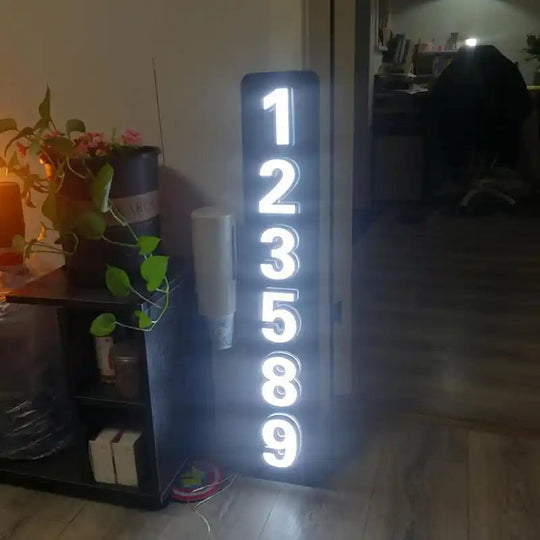 illuminated house number signs