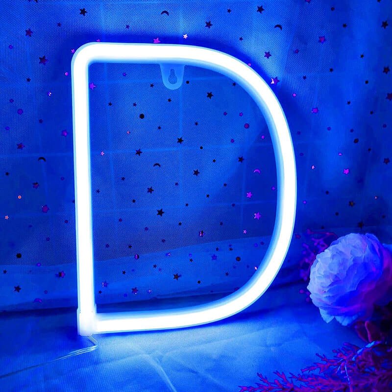 Blue Neon Light Bright LED Numbers for Business Promotion ...