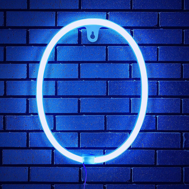 ice blue neon sign