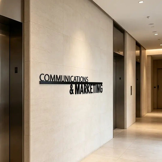 Stylish Metal Address Plaque - Durable and Eye-Catching Modern Signage for Your Property