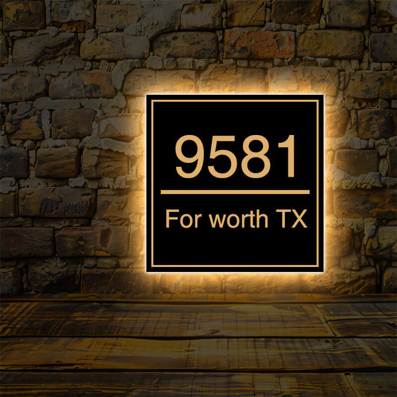 custom address plaques for house outdoor led house number light LED RGB DIY with Remote