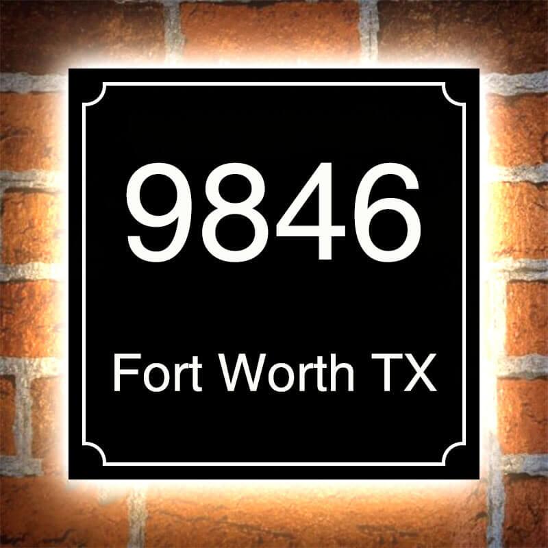 custom illuminated address plaques large lightbox sign lighted address sign for mailbox