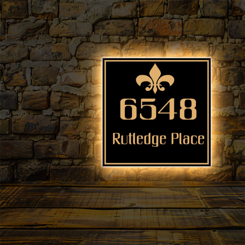 custom mailbox address plaques changeable lighting color rgbw led house number 3d stainless steel individual