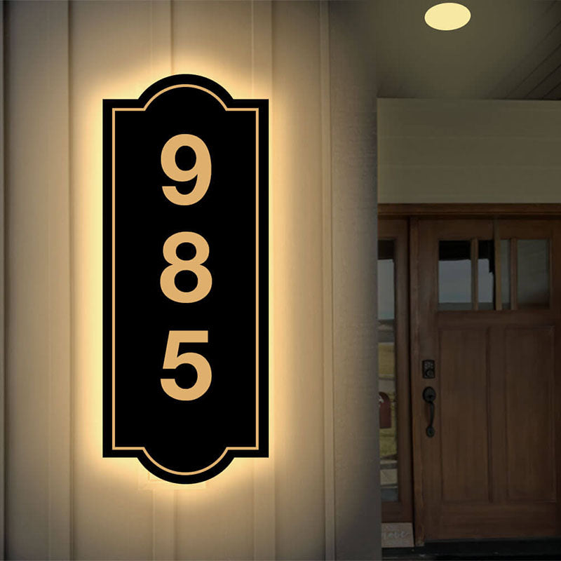 Hanging Address Plaques - Illuminate Your Home's Entrance with Lighted House Address Signs