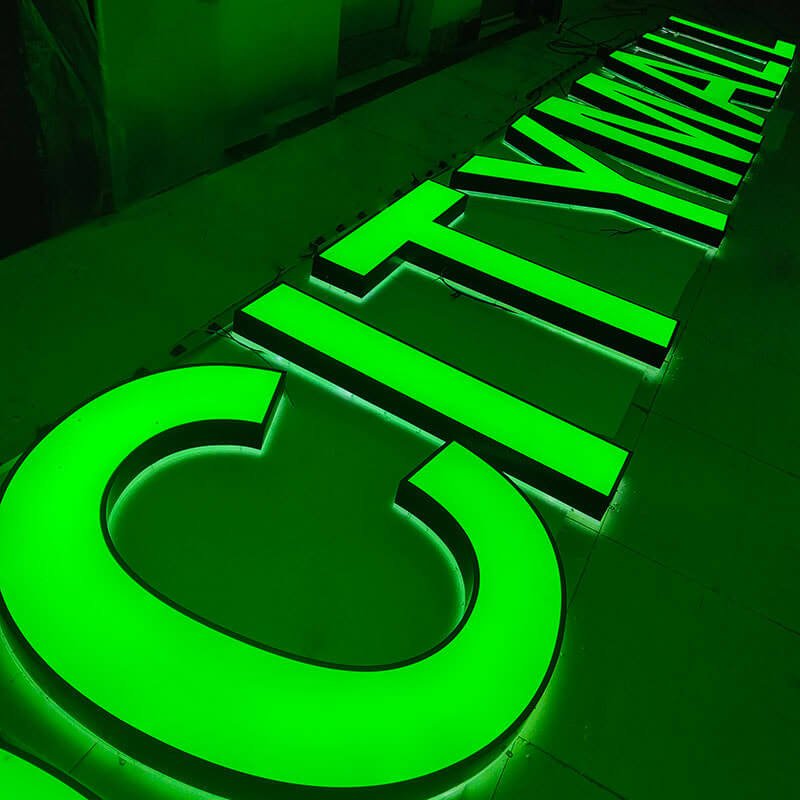 custom shaped frontlit backlit letters signs
